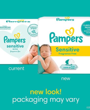 Baby Wipes, Pampers Sensitive Water Based Baby Diaper Wipes, Hypoallergenic and Unscented
