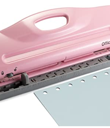Officemate Adjustable 6-Hole Punch for Planners and Binders
